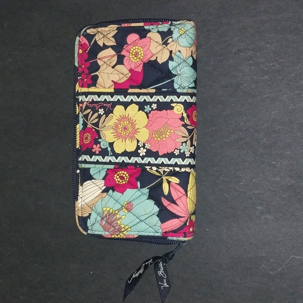 Vera Bradley Happy Snails Accordian Zip Around Wallet